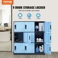 thumbnail image 1 of Gabinete de almacenamiento VEVOR de metal para empleados 9 puertas con ranura para tarjetas negro, 1 of 8