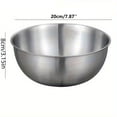 thumbnail image 5 of Stainless Bowls, Stainless Steel Mixing Bowls, Metal Construction, Mixing Bowls Stainless Steel, Food Prep Bowls, Prepping ingredient Holding, Holiday Baking, Assorted Sizes, 3 Pc, 5 of 6