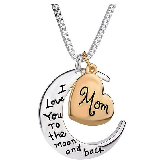 Christmas Gifts Moocorvic Necklace I Love You Mom Heart Necklace Women Love Mom Christmas Gifts Gift For Mother Gift