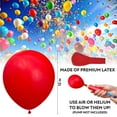 thumbnail image 3 of Red Balloons 100 Pack, 12 Inch Red Latex Balloons (with Ribbon), Red Balloons Pack For Birthdays, Valentine's Day, Weddings, Baby Showers, Holidays, 3 of 6
