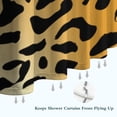 thumbnail image 6 of Gold and Black Of Leopard Print Shower Curtain 36"x72" ,Bathroom Decorative Shower Curtains Set with 12 Hooks,Modern Waterproof Washable Shower Curtain, 6 of 6