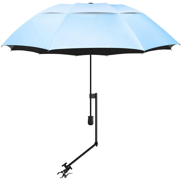 Sombrilla de playa XLINGZA UPF 50+ con pinza ajustable