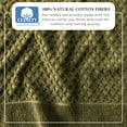 thumbnail image 3 of Great Bay Home Quick Dry Diamond Waffle 6 Piece Hand Towel Set, Olive, 3 of 7