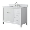 thumbnail image 5 of Vanity Art 42" Bathroom Vanity with Sink and Engineered Marble Top, Freestanding Storage Cabinet with 2 Drawers, 1 Shelf and Flip Down Tray, 5 of 9