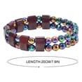 thumbnail image 3 of Fiudx Pulsera Natural, Natural Magnificence, Hematita y Obsidiana, Dire Corazon con Cierre Elástico, Joya Comoda para Mujer, Accesorio para Unlooked Casual, Ideal para Regal En Cumpleaños San Valentí, 3 of 7