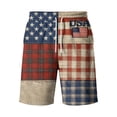 thumbnail image 5 of Iaqnaocc 250 Anniversary Usa Mens Shorts Big and Tall American Flag Stars Gym Shorts Men Drawstring Quick Dry Running Workout Beach Shorts for Men With Pockets Hot Pink L, 5 of 6