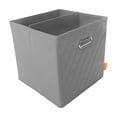 thumbnail image 3 of FH Group Jiaessentials 11 inch Leather Closet Organizers, 2pc Gray Storage Cube Bins with Air Freshener, 3 of 8