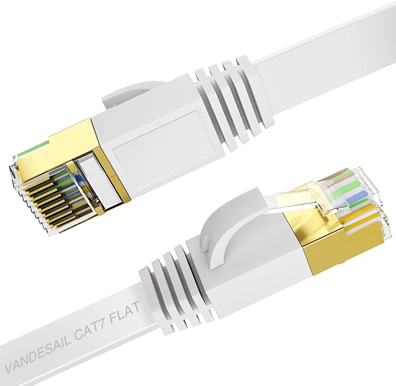 Repræsentere nægte bark VANDESAIL CAT7 Ethernet Cable 15ft, RJ45 High Speed Network Cable STP  Gigabit (White) - Walmart.com