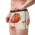 thumbnail image 4 of Disketp Strawberries Men'S Boxer Briefs,Soft And Breathable Cotton Underwear With Comfortflex Waistband, 4 of 8