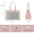 thumbnail image 2 of Laptop Bag for Women 15.6 Inch Tote Bags Waterproof Leather Briefcase Computer Women Business Office Work Bag,Bright Pink, 2 of 10