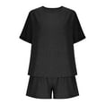 thumbnail image 4 of TMOYZQ Beach Vacation Clothes for Women 2 Piece Sets Summer Outfits 2025 Matching Clothing Oversized Tshirts Shorts Lounge Set, 4 of 7