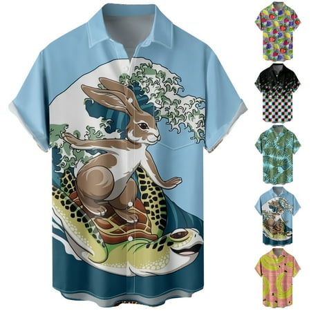 

Youth Adult Beach Hawaii Shirts Novelty Classic Costume Regular & Big Man Sizes