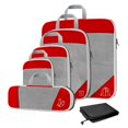 thumbnail image 1 of Abbracc Compression Packing Cubes Organizers Extensible Accessing Items Easily Red 6Pcs, 1 of 5