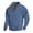 Blue, variant on Men's Line Print 3-Button Stand Collar Quarter-Zip Sweatshirt, Casual Outdoor Pullover Top, Spring Fall Graphic Style,Blue,L
