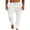 Z206-White, variant on XINPING Khaki Pants for Men 34x28 Straight Fit Golf Casual Pants Elastic Waistband -Resistant Flat-Front Chino Pant