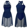 thumbnail image 5 of renvena Women Sleeveless Mesh Lyrical Leotard Dance Dress Modern Contemporary Dance Costume, 5 of 7