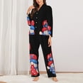 thumbnail image 2 of Sikiie Happy Independence Day Gnome Women's Long-Sleeve Shirt and Full-Length Bottom Pajama Set (s-xxl)-Large, 2 of 7