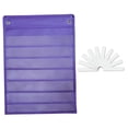 thumbnail image 1 of Siruishop Classroom Pocket Chart Teaching Aid 7 Rows for Home Students Sentence Strips Purple, 1 of 8