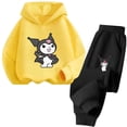 thumbnail image 5 of Conjunto de sudadera con capucha Kuromi para niñas de otoño/invierno 2024, sudadera cálida para niños de 3 a 14 años, sudadera con capucha para niñas, camisa deportiva para exteriores, 5 of 5