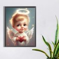 thumbnail image 1 of Pintura de diamante 5D DIY taladro redondo completo Ángel niño Kit decoración del hogar arte artesanal FLhrweasw Nuevo, 1 of 9