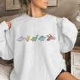 thumbnail image 2 of Sudadera con estampado de dinosaurio, jerséis casuales de cuello redondo y manga larga para otoño e invierno, sudaderas de gran tamaño para mujer, 2 of 5