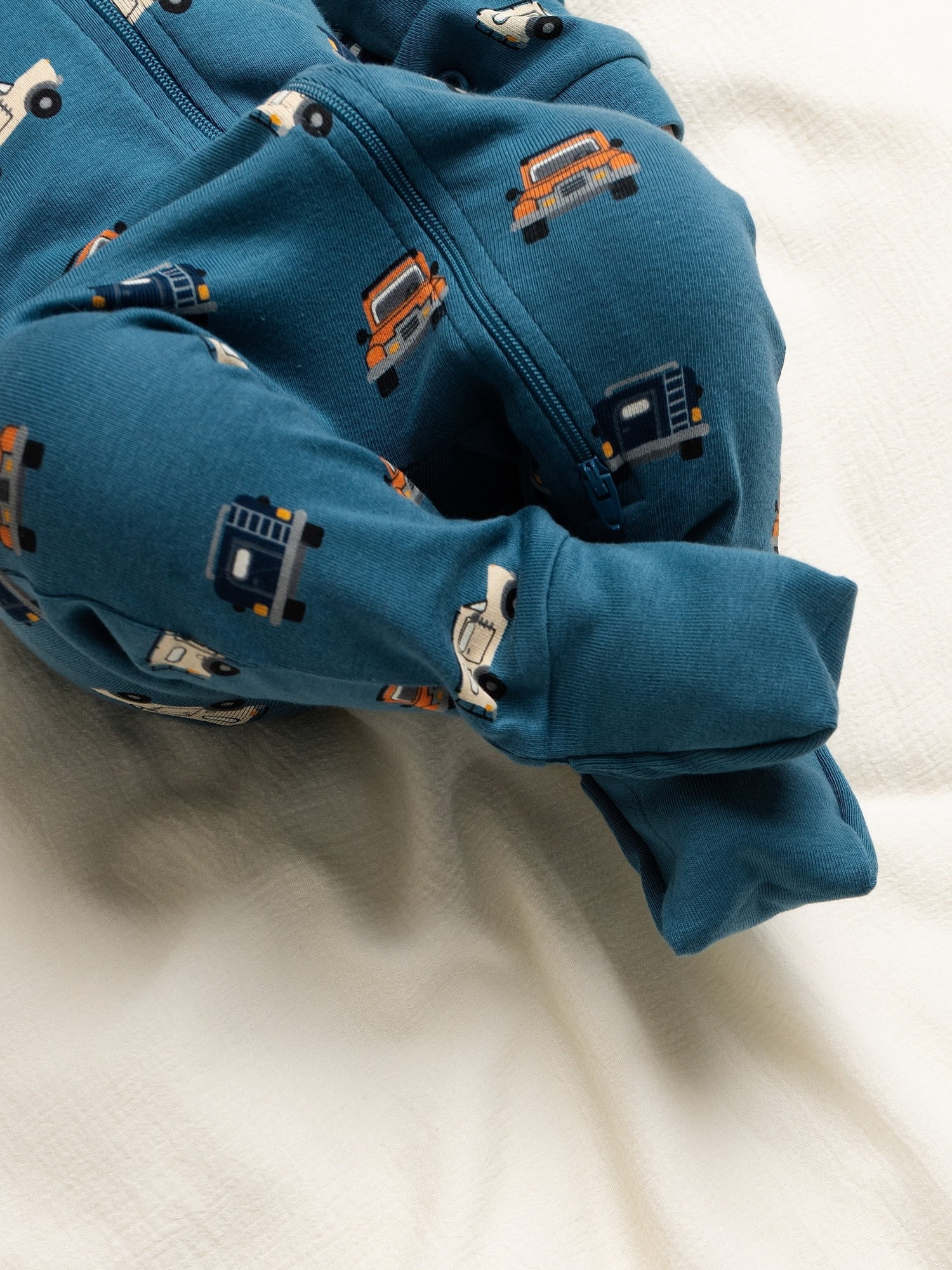 Monica + Andy Organic Cotton Gender Neutral Long Sleeve Baby One-Piece Pajama, Sizes Newborn - 24 Months