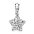 thumbnail image 6 of Sterling Silver Rhodium-plated Cubic Zirconia Star Pendant, 6 of 6