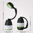 thumbnail image 5 of Uppladdningsbar campinglampa 3 i 1 bordslampa lykta campingtält ficklampa deformerbar arbetslampa med 2000mAh batteri utomhus inomhus för Hiki, 5 of 5