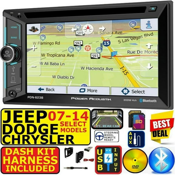 07 &UP CHRYSLER JEEP DODGE NAVIGATION USB BLUETOOTH CD/DVD CAR RADIO STEREO PKG