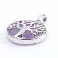 thumbnail image 1 of Natural Round Gem Stone Kabbalah Tree of Life Necklaces Pendants, 1 of 6