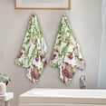 thumbnail image 4 of Easter Bunnies Hand Towels 2 PCS, Eggs Grass Flowers Kitchen Towel Ultra Soft and Highly Absorbent,Decorative Fingertip Face Towel for Bathroom Hotel, 28.3"x14.4", 4 of 5