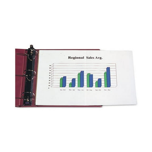 Panoramic Fold-Out Poly Sheet Protectors, Center Loading, Clear, 17 X 11, 25/bx | Bundle of 2 Boxes