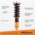 MaXpeedingrods T6 Coilovers Damper Struts for Acura TSX 09-14 Honda Accord 08-12