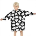 thumbnail image 3 of Halloween Ghost Army Pattern Blanket Hoodies for Kids 6-13YR Oversize Wearable Blanket Hoodies for Boys Girls Teens, 3 of 7