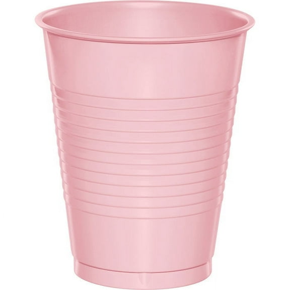 240 Count Bulk Pack Classic Pink 16 oz Plastic Cups