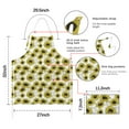thumbnail image 7 of White Sunflower Pattern Apron-Garden Aprons for Women with Pockets-Cotton Linen Waterproof Kitchen Cooking Gardening Aprons Adjustable for Kitchen,Cooking,BBQ and Salon 33x27 Inch, 7 of 7