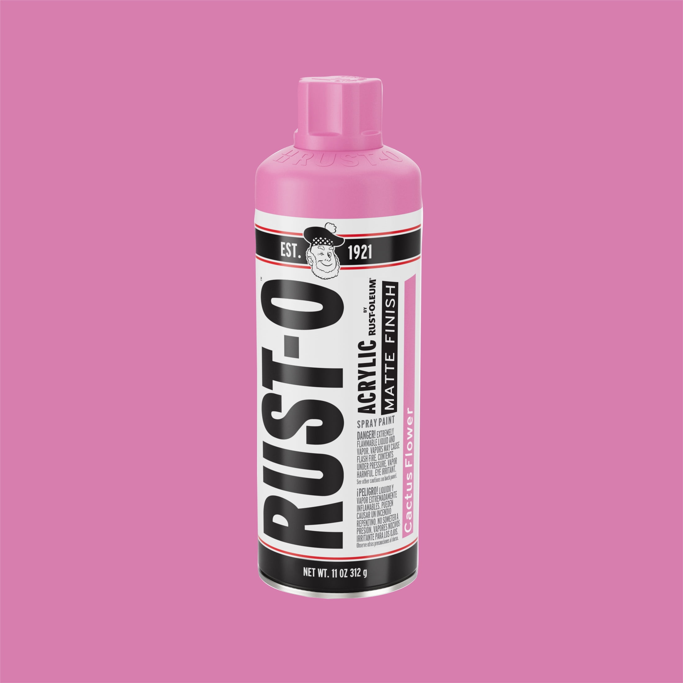 (2 pack) Cactus Flower, Rust-Oleum Rust-O Acrylic Matte Spray Paint-392215, 11 oz