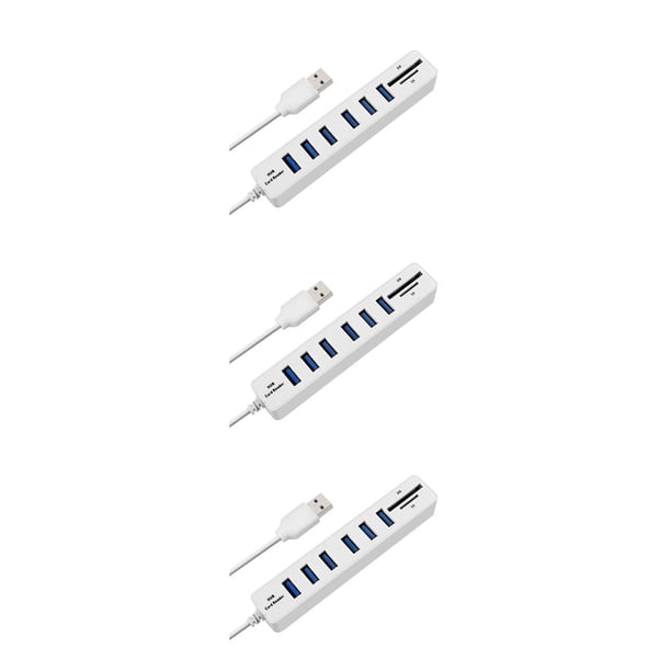 Bearachild USB Hub 2,0 Multi USB 2,0 Hub USB Splitter alta velocidad 6 puertos Hub TF lector de tarjetas todo en extensión de computadora Hub Type4 NO4