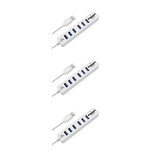 Seitruly USB Hub 2,0 Multi USB 2,0 Hub USB Splitter alta velocidad 6 puertos Hub TF lector de tarjetas todo en extensión de computadora Hub Type4 NO4