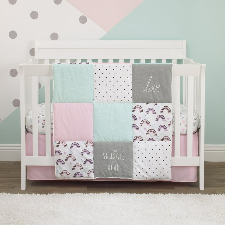 Unicorn Snuggles 4 Piece Nursery Crib Bedding Set by Carters Walmart