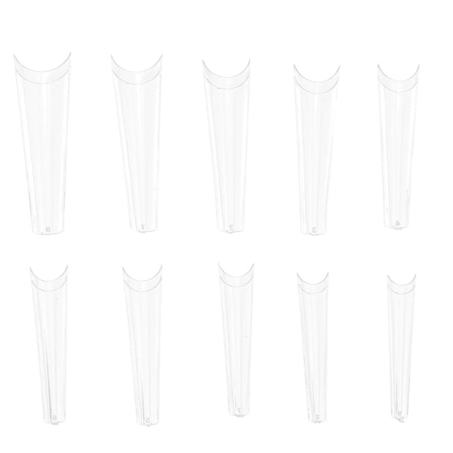 MasteelfCA 500pcs French Style Fake Nail Tips Nail Art Cover Stiletto Fingernail Tips