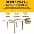 thumbnail image 4 of Easter Eggs Table Cloths for 6 Foot Rectangle Tables, Yellow Floral Basket Leaves Rustic Botanical Patio Waterproof Elastic Fitted Tablecloths, Washable Rectangular Table Cover for Camping, 4 of 8