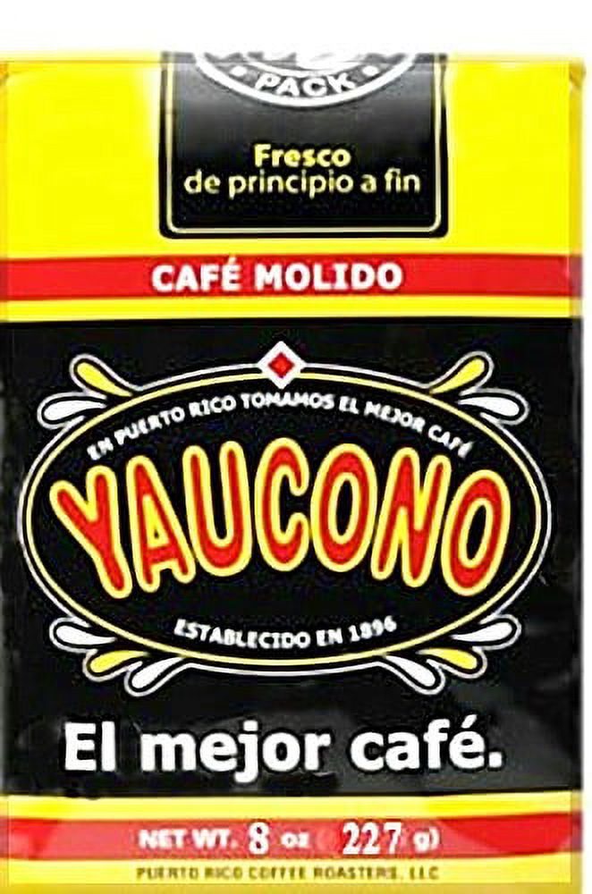 Puerto Rican Variety Pack Ground Coffee - Cafe Rico,Cafe Coquí, Cafe Crema, Cafe Yaucono  4 Local Favorites in 8 Ounces Bags (2 lbs Total)