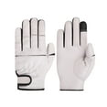 thumbnail image 1 of Genuine Sheepskin Leather Work Gloves, Durable Cut-Resistant High-Temp Resistant Hand Protection for Welding, Gardening, Riding, & Heavy Duty Handling, Orange & White, 1 of 8