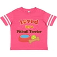 thumbnail image 3 of Inktastic Pitbull Terrier Loved by a (Dog Breed) Boys or Girls Toddler T-Shirt, 3 of 5