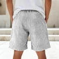 thumbnail image 3 of Havenx Mens Casual Shorts Drawstring Elastic Waist Short with Pockets Stretch Embroidered Logo Short Pants Solid Color Loose Fit Summer Beach Lounge Soft Casual Wear,White 2XL, 3 of 3