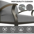 thumbnail image 4 of Gotland 9 Seats Outdoor Metal Patio Furniture Set with 55,000 BTU Gas Fire Pit Table w/Glass Wind Guard Patio Conversation Sectional Sofa Sets-Grey, 4 of 9