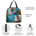 thumbnail image 4 of Balery Whimsical Cats and Flowers Scene Bolsa de Almuerzo Aislada – Caja de Almuerzo con Papel de Aluminio Grueso, Mantiene la Comida Fresca por 4 Horas, 4 of 8