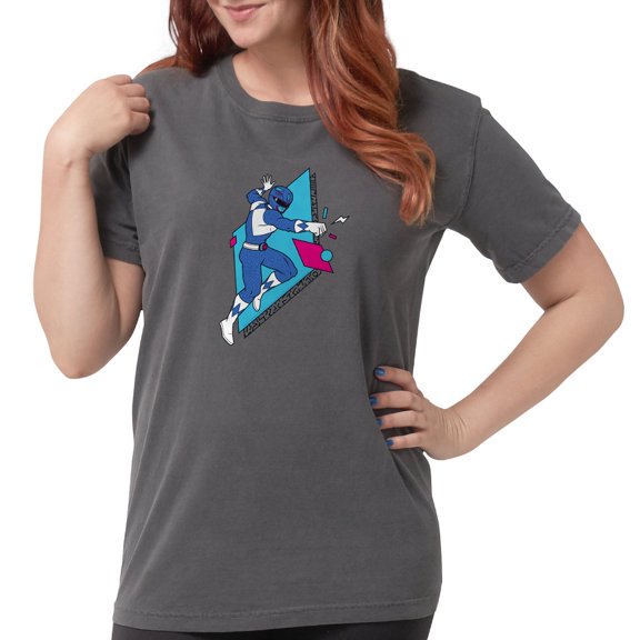 CafePress - Power Rangers Blue Women's Comfort Colors® T Shirt - Womens Comfort Colors® Shirt