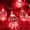 Red, variant on Metal Ball String Lights, 10m 100LED Metal Grobe String Light Fairy Lights Battery with 8 Mode for Christmas Home Party